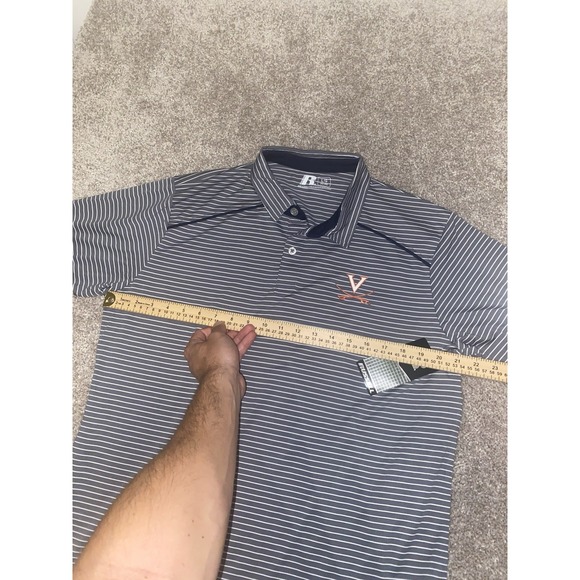 Russell Athletic Mens‎ Large VIRGINIA TECH HOKIES GOLF POLO Striped NEW w/TAGs - Picture 5 of 9